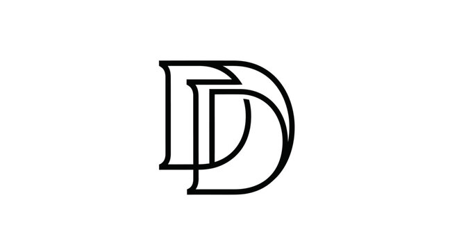 Stylized double D monogram logo on white background