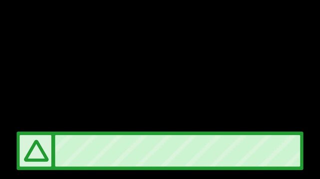 Animated So-So Neutral Rating Text Base Motion Graphic with Transparent Background, Green Triangle Mark Ticker Template