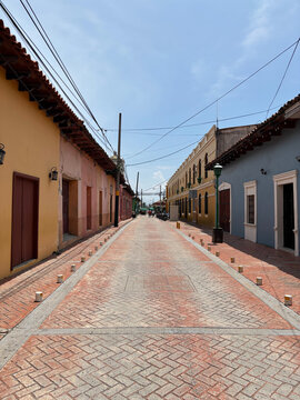 street in the old town of Comayagua, Honduras