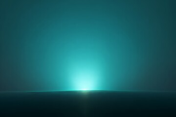 Obraz premium Serene emergence: bright horizon glows over dark ocean at sunrise