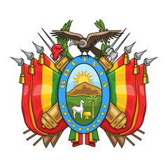 Vector illustration of Bolivian Coat of Arms © mihmihmal