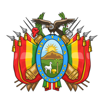 Vector illustration of Bolivian Coat of Arms