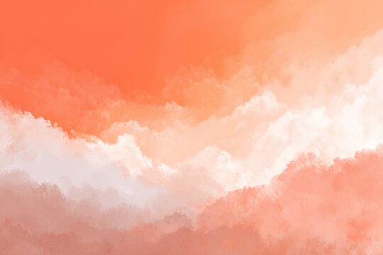 Abstract pastel cloudscape with shades of orange and white