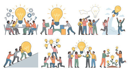 Fototapeta premium Business people working together on creative projects and innovation