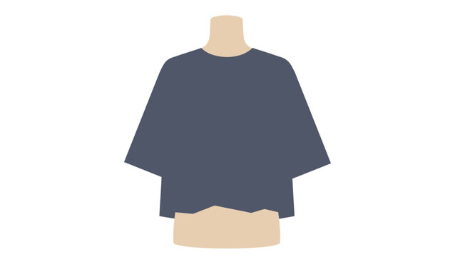 Minimalist Dark Gray Oversized T-Shirt Graphic on Mannequin