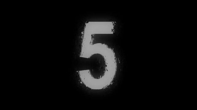 Countdown Timer Graphic With Pixels Showing Numbers Nine Three One On Black Background