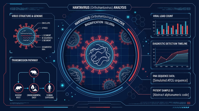 Advanced digital interface for comprehensive viral structure analysis and genomic data visualization, aiding in medical research, disease diagnostics, and scientific study of pathogens