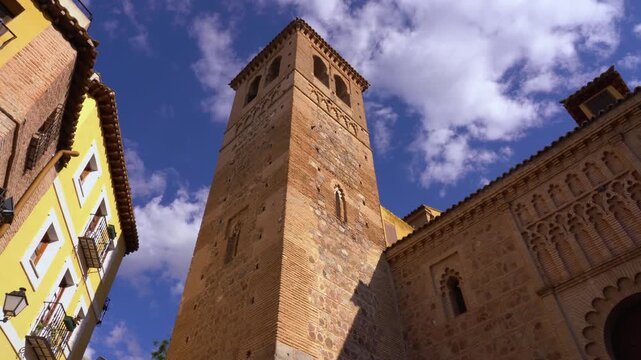 Torre de la iglesia de San Rom&aacute;n, Toledo, Castilla la Mancha, Espa&ntilde;a. Mayo 2026.