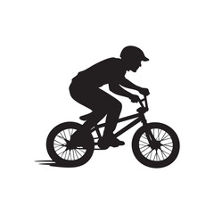 Obraz premium Mountain Bike Rider Silhouette Vector