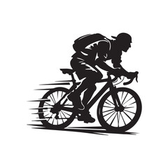 Fototapeta premium Mountain Bike Rider Silhouette Vector