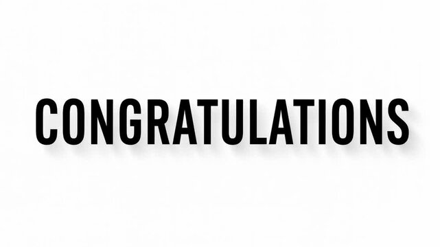 Congratulations Message Design, Business Success Celebration Graphic, Award Achievement Announcement