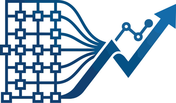 Graph displays how organized data streams drive significant financial.