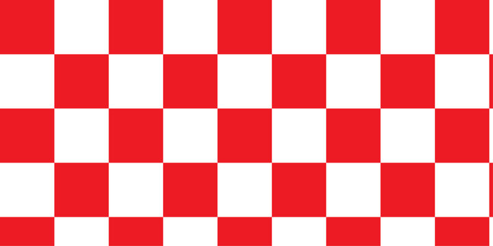 Abstract red and white checkered flag banners of racing flag stripe pattern speed texture.
