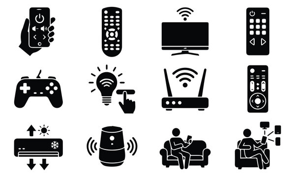 Smart home and device control icons for remote access