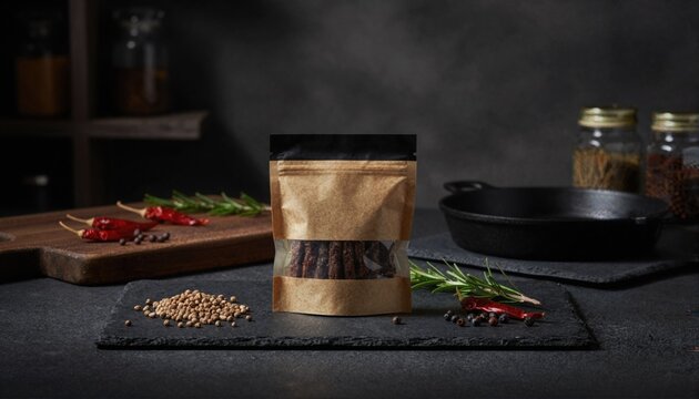 Gourmet venison nibbles in moody restaurant style setting