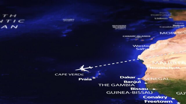 Flight From Ankara TURKEY to Paramaribo SURINAME with flag pins