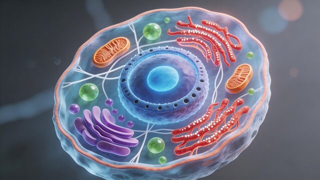 Cellular structure with organelles