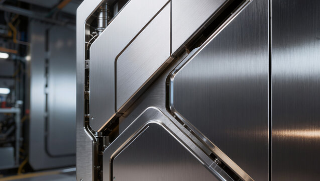 Futuristic Metallic Architecture Detail