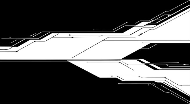 Abstract technology technology futuristic black cyber line on white design modern background vector