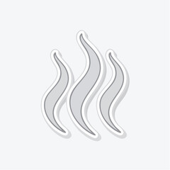 Obraz premium Stylized Steam or Smoke Icon