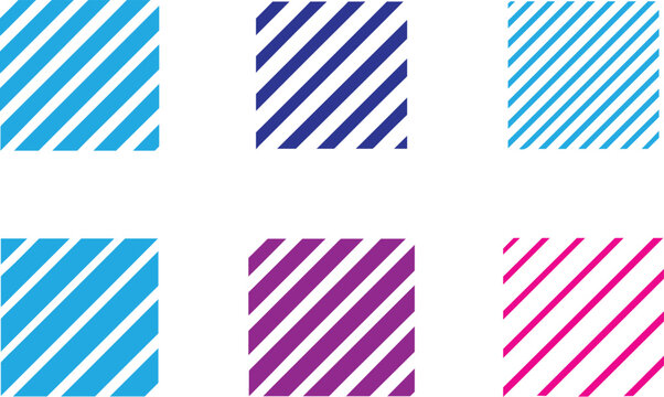 Hatch pattern set, abstract line texture seamless background vector collection.