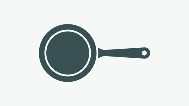 Dark Green Frying Pan Kitchen Utensil.