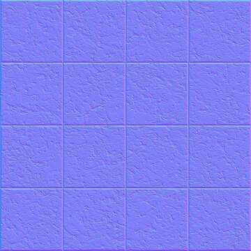 Worn Square Tile Normal Map Texture