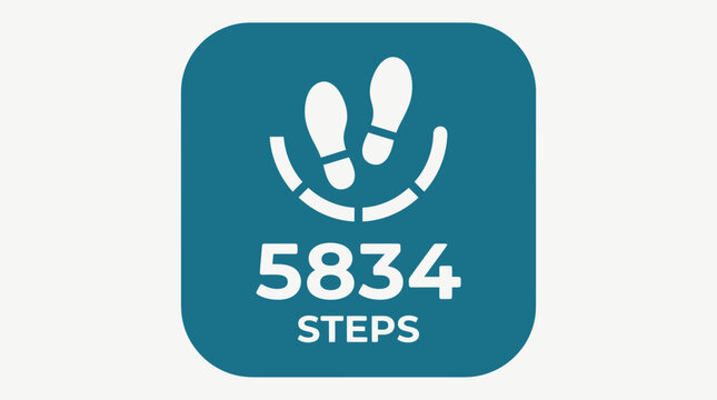 Fitness tracker display with steps.