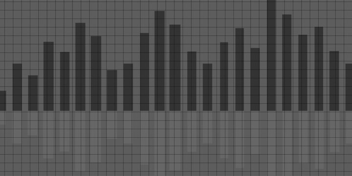 Business candlestick chart, stock market investment chart with gray background design. Bullish dots, chart trend. Vector illustration. EPS 10.