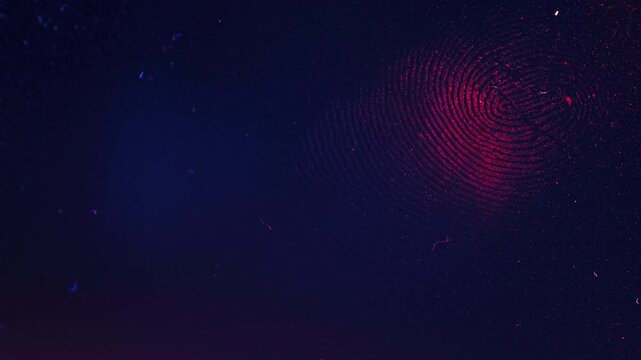 Macro of human fingerprint on a glass surface