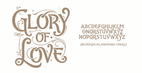 Elegant glor of love decorative script typography © Abrar Hussain