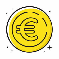 Obraz premium Euro Coin Icon