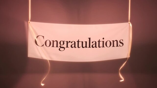 Congratulations Banner for Business Success, Achievement, and Celebration