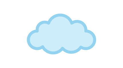 Obraz premium Light Blue Cloud Icon Graphic.