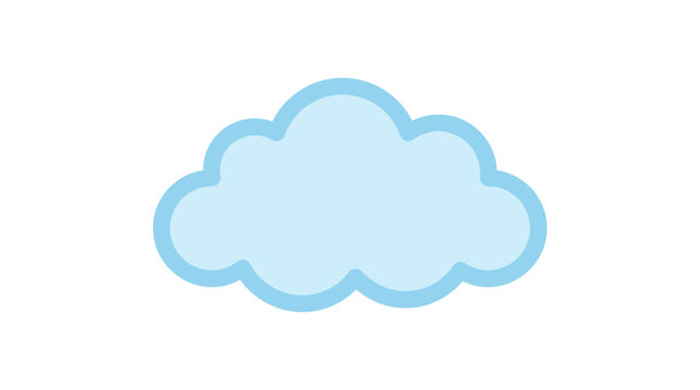 Light Blue Cloud Icon Graphic.