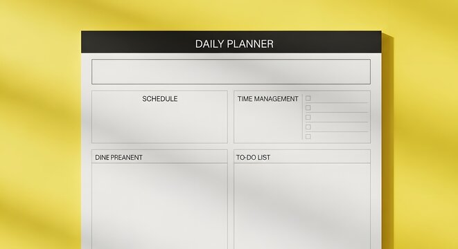 Minimalist Daily Planner Template for Organization and Productivity