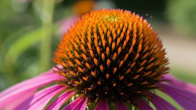 Close-up of a purple coneflower in a garden