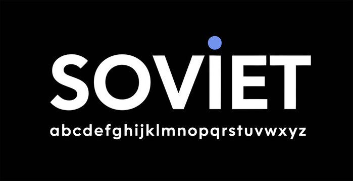 Modern stylized text soviet with alphabet letters