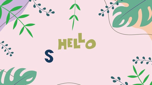 hello summer background animation footage