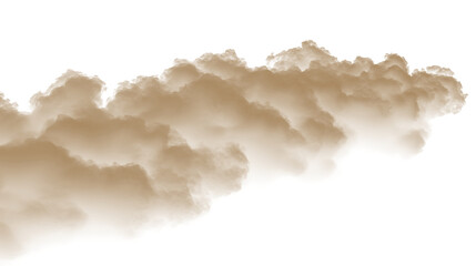 Brown clouds drift across a clear space in the sky during daytime hours with a light background © Liubov
