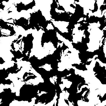 High Contrast White and Black Organic Splatter Camo Pattern