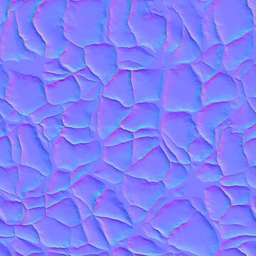 Crystalline Polygonal Relief Normal Map