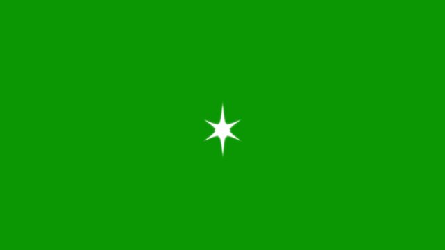Star twinkling light animation loop,single star glitter, glowing shinning twinkle stars, sparkle, green screen background.4K shining overlay effect video,twinkle animation.