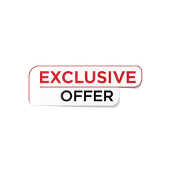 Obraz premium Minimal Exclusive Offer Sale Label Vector Illustration