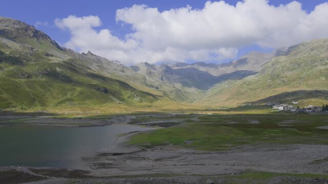 Timelapse Lago di Montespluga lake Lombardy region of Italy nature landscape