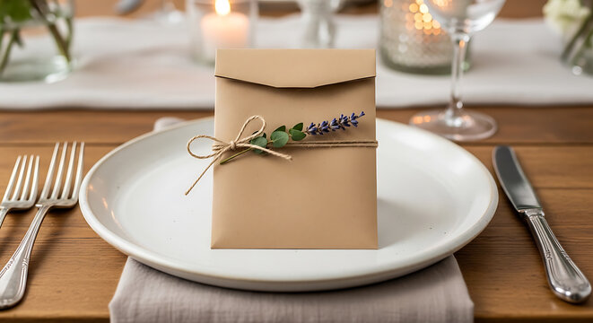 Elegant wedding seating chart card mockup, blank spaces for text