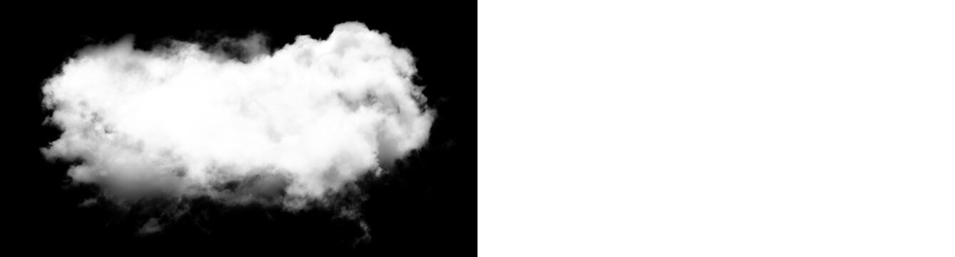 Smoke cloud isolated on transparency background, transparent white vapor plume for design and overlay