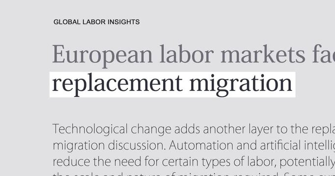 Replacement migration crisis, supplanting of indigenous population, changing news headlines sequence across media, loop footage
