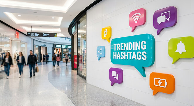 Trending social hashtags