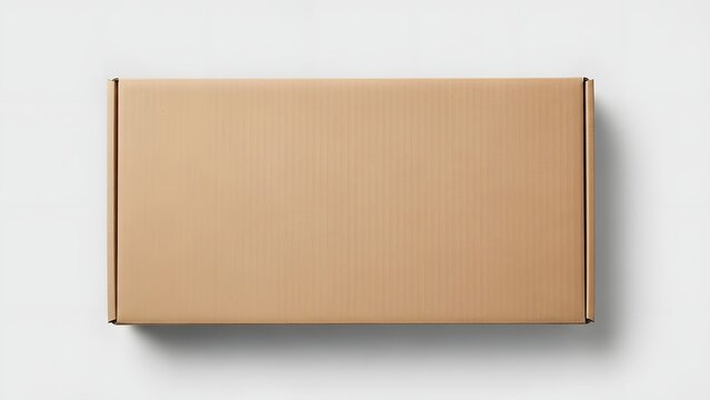 Flat Kraft Mailer Box Without Logo for Minimal Shipping Packaging and Ecommerce Mockup Design